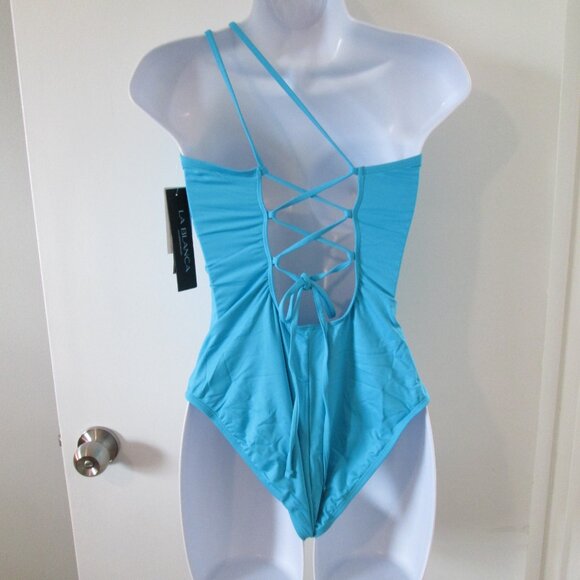 La Blanca One-Shoulder One Piece Swimsuit Sz 8 NWT - Picture 5 of 10